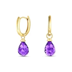 Amethyst Anh&auml;nger f&uuml;r Creolen Gold 585