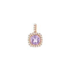 Amethyst Anh&auml;nger Silber 925 ros&eacute; vergoldet