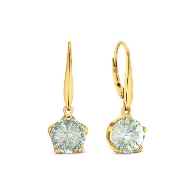 Amethyst Ohrhänger Gold 585 grün