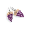 Amethyst Ohrringe "Pinot Noir" Silber 925 bicolor