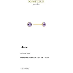 Amethyst Ohrstecker Gold 585