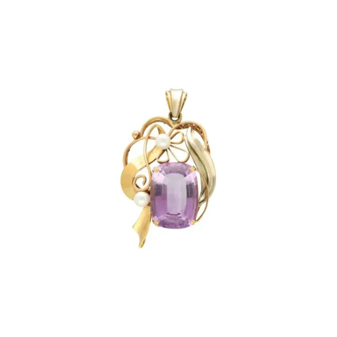 Amethyst Perlen Anhänger Gold 585 - Privatbesitz
