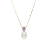 Amethyst Perlen Collier Gold 585