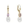 Amethyst Perlen Ohrh&auml;nger Gold 585