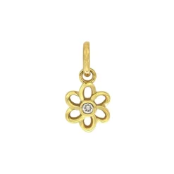 Anh&auml;nger "Blume" Gold 585 Zirkonia