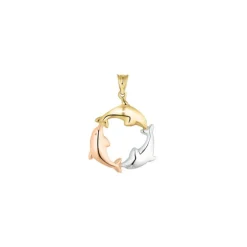 Anh&auml;nger "Delphine" Gold/Rosegold 585