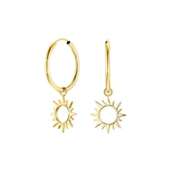 Anh&auml;nger f&uuml;r Creolen "Sonne" Gold 585
