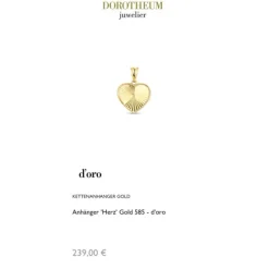 Anh&auml;nger "Herz" Gold 585