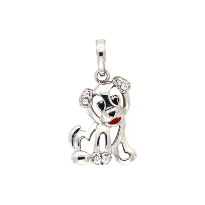 Anhänger "Hund" Silber 925 Zirkonia