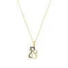 Anh&auml;nger "Katzen" Gold 585 Zirkonia