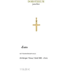 Anh&auml;nger "Kreuz" Gold 585