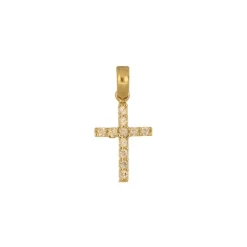 Anh&auml;nger "Kreuz" Gold 585 Zirkonia