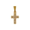 Anh&auml;nger "Kreuz" Silber 925 Zirkonia vergoldet