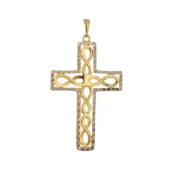 Anh&auml;nger "Kreuz" Silber 925 bicolor