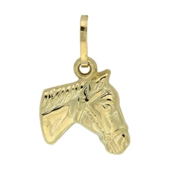 Anh&auml;nger "Pferdekopf" Gold 585
