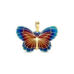 Anh&auml;nger "Schmetterling" Titan/Silber 925 tlw. vergoldet