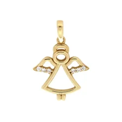 Anh&auml;nger "Schutzengel" Gold 585 Zirkonia
