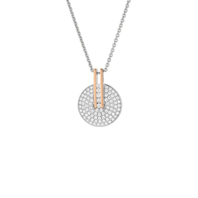 Anhänger Silber 925 rosé vergoldet Zirkonia