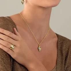 Anh&auml;nger Silber 925 Zirkonia vergoldet