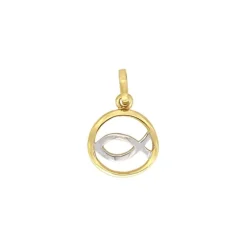 Anh&auml;nger "Taufe / Fisch" Gold 585 bicolor