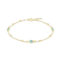 Armkette "Auge" Gold 585 Glaselemente