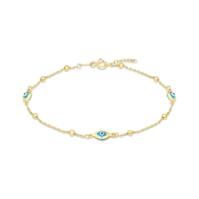 Armkette "Auge" Gold 585 Glaselemente