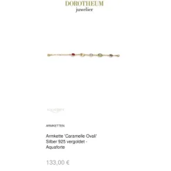 Armkette "Caramelle Ovali" Silber 925 vergoldet