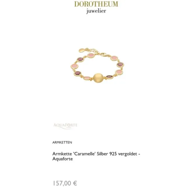 Armkette "Caramelle" Silber 925 vergoldet