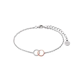 Armkette "Circle" Silber 925 bicolor Zirkonia