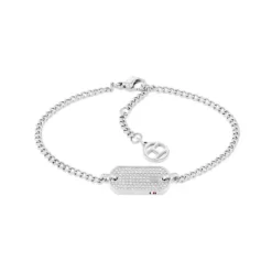 Armkette "DOGTAG" Stahl Imitationssteine