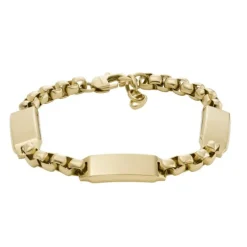 Armkette "Drew" Stahl gold ionenplattiert