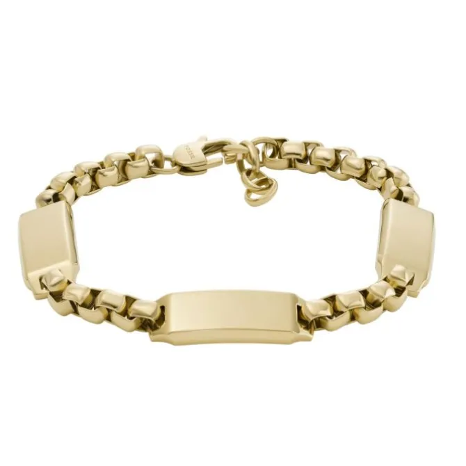 Armkette "Drew" Stahl gold ionenplattiert