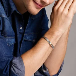 Armkette "Drew" Stahl tlw. gold ionenplattiert