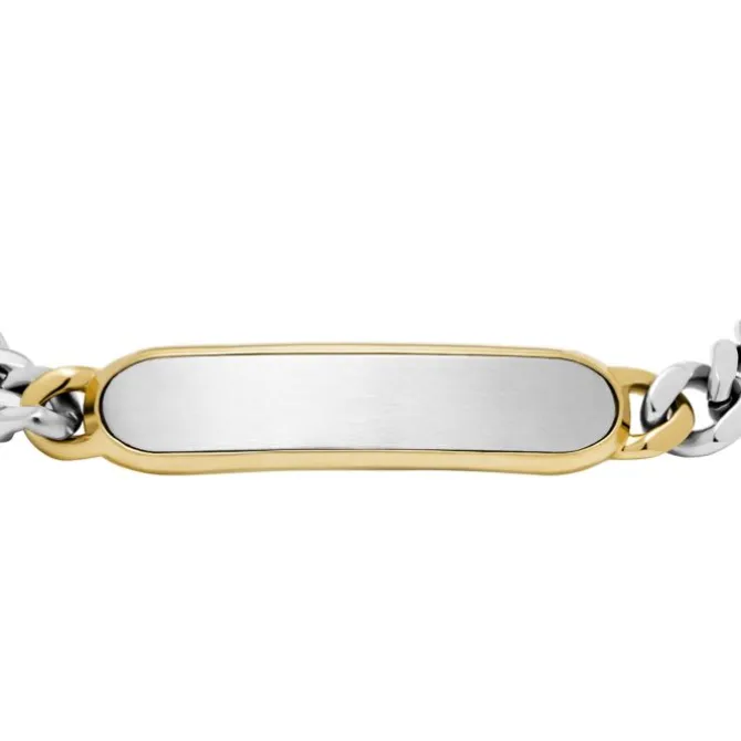 Armkette "Drew" Stahl tlw. gold ionenplattiert