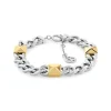 Armkette "Gianna" Stahl tlw. gold ionenplattiert