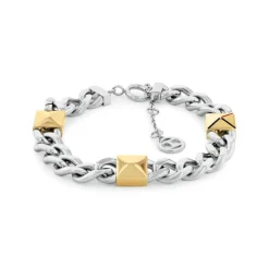 Armkette "Gianna" Stahl tlw. gold ionenplattiert