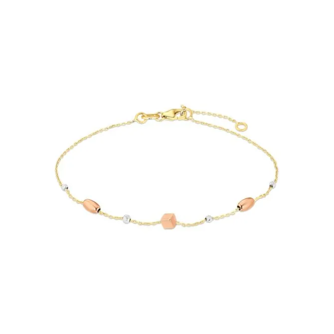Armkette Gold 585 tricolor