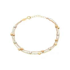 Armkette Gold 585 tricolor