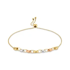 Armkette Gold 585 tricolor