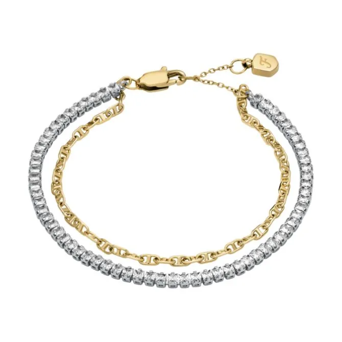 Armkette "Heritage" Stahl tlw. gold ionenplattiert