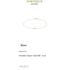 Armkette "Herzen" Gold 585