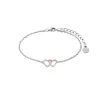 Armkette "Herzen" Silber 925 bicolor Zirkonia
