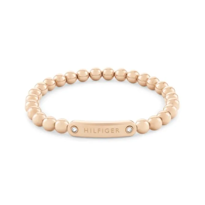 Armkette "Metal Beads" Stahl rosé ionenplattiert