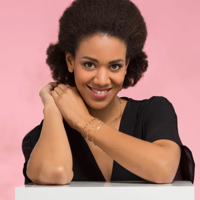 Armkette "paper clip" Gold 585