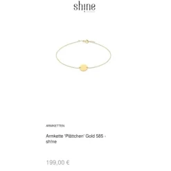 Armkette "Pl&auml;ttchen" Gold 585
