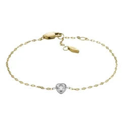 Armkette "Sadie" Stahl gold ionenplattiert Imitationsstein