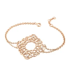 Armkette Silber 925 ros&eacute; vergoldet Zirkonia