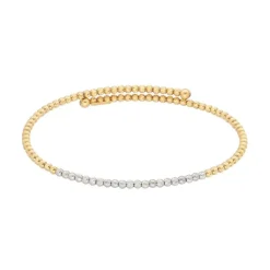 Armreif Gold 585 tlw. rhodiniert