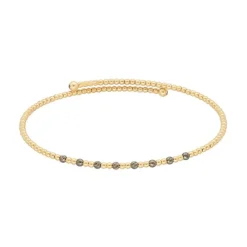 Armreif Gold 585 tlw. schwarz rhod.