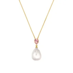 Barockperlen Anh&auml;nger Gold 585 Schmucksteine